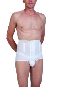 cerecare 028 ceinture basse homme blanc ouv centrale plastique