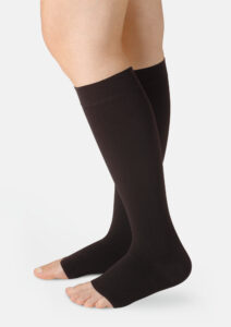 chaussette juzo dynamic noire pied ouvert